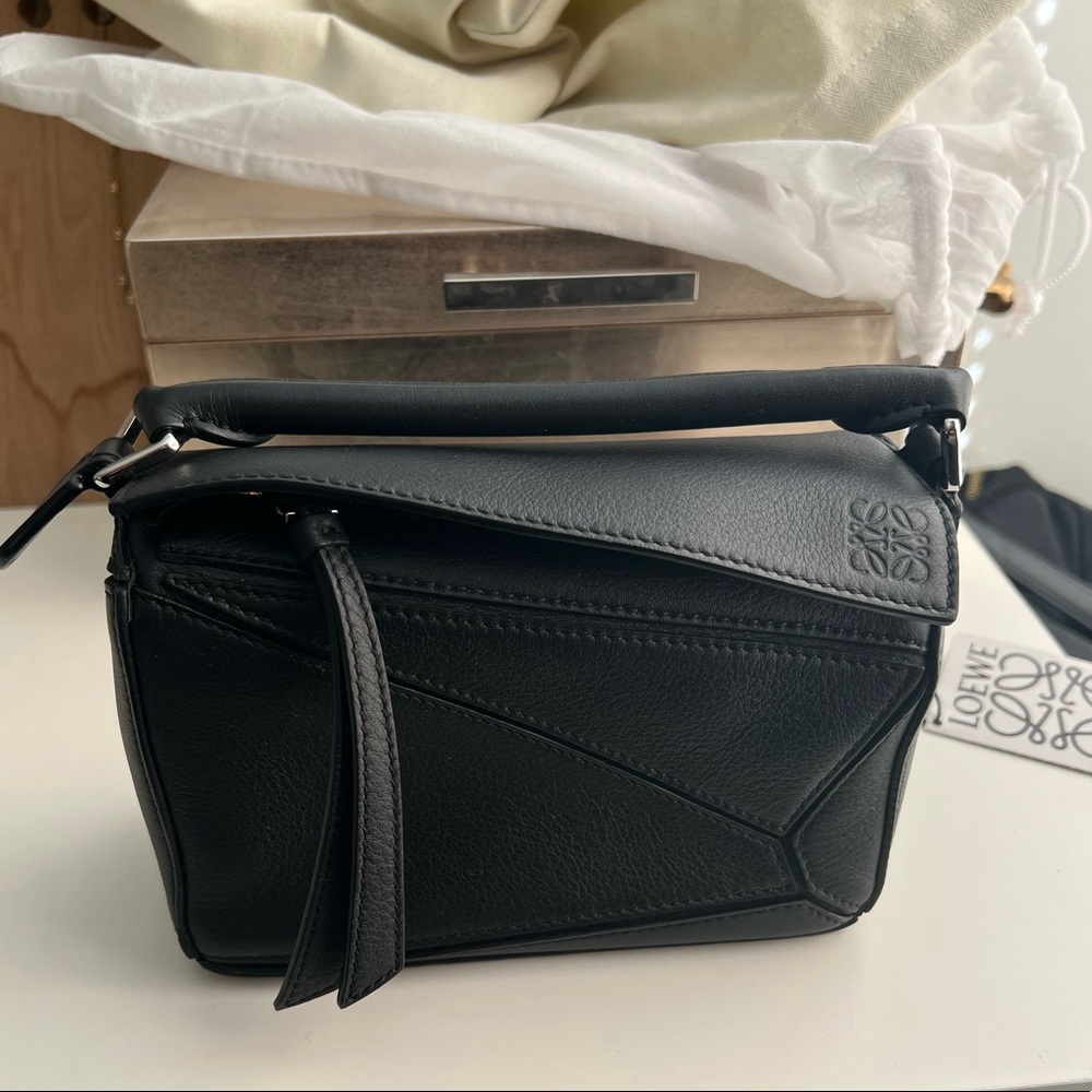 Loewe Black Mini Puzzle Bag